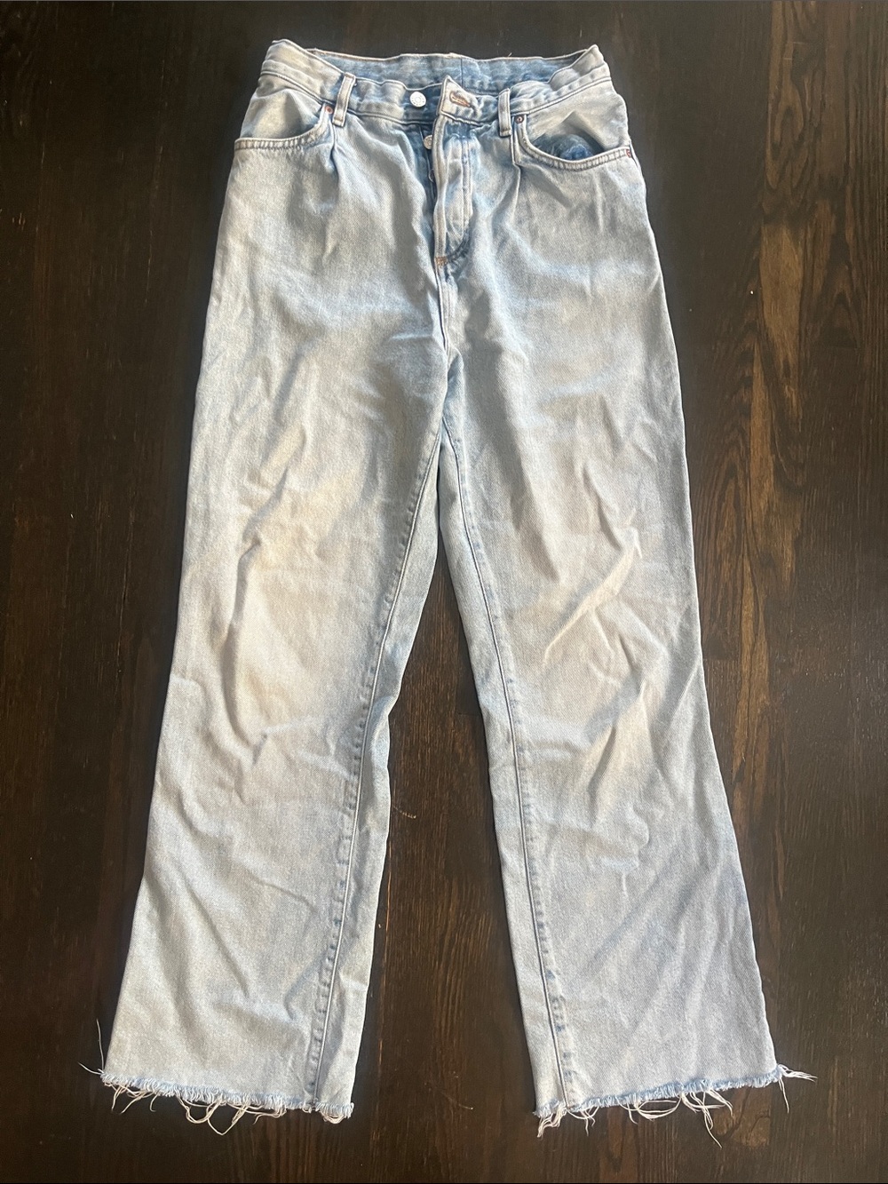 Mango Light Blue Wide-Leg Jeans